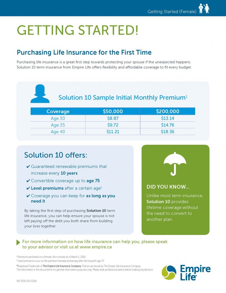 Getting Started With Life Insurance (Female)